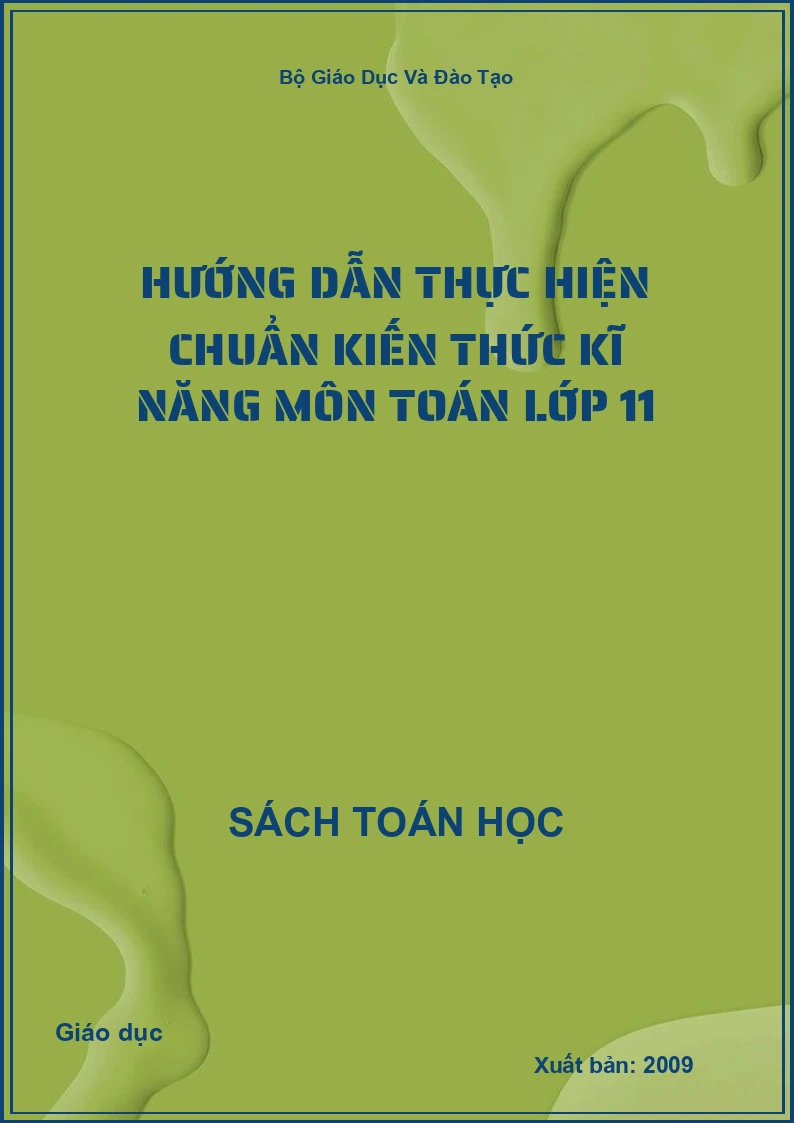 Hướng dẫn thực hiện chuẩn kiến thức kĩ năng môn Toán lớp 11