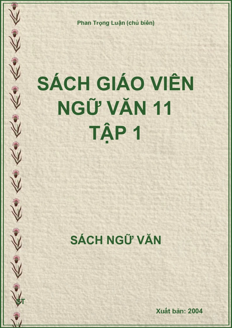 Sách giáo viên Ngữ văn 11 Tập 1