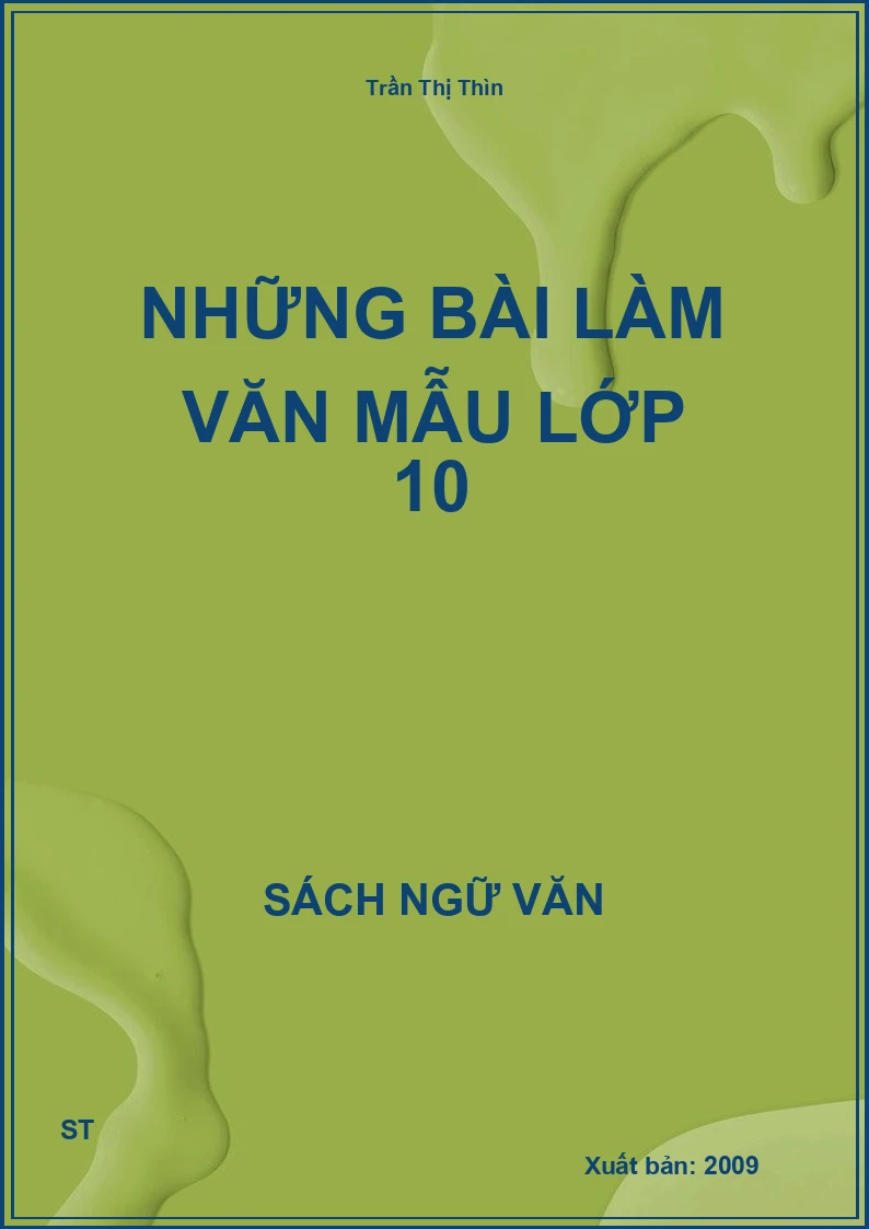 Những bài làm văn mẫu lớp 10