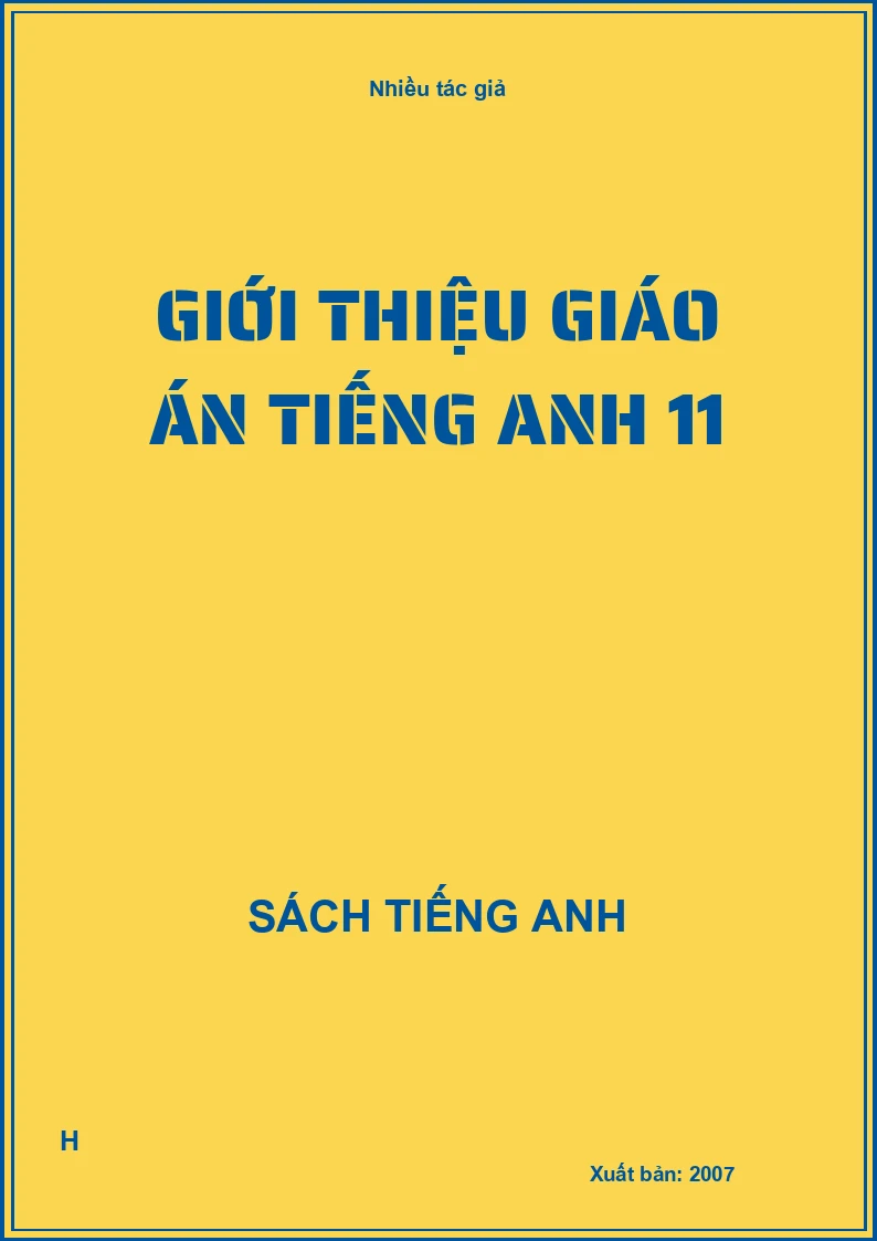 Giới thiệu giáo án tiếng Anh 11
