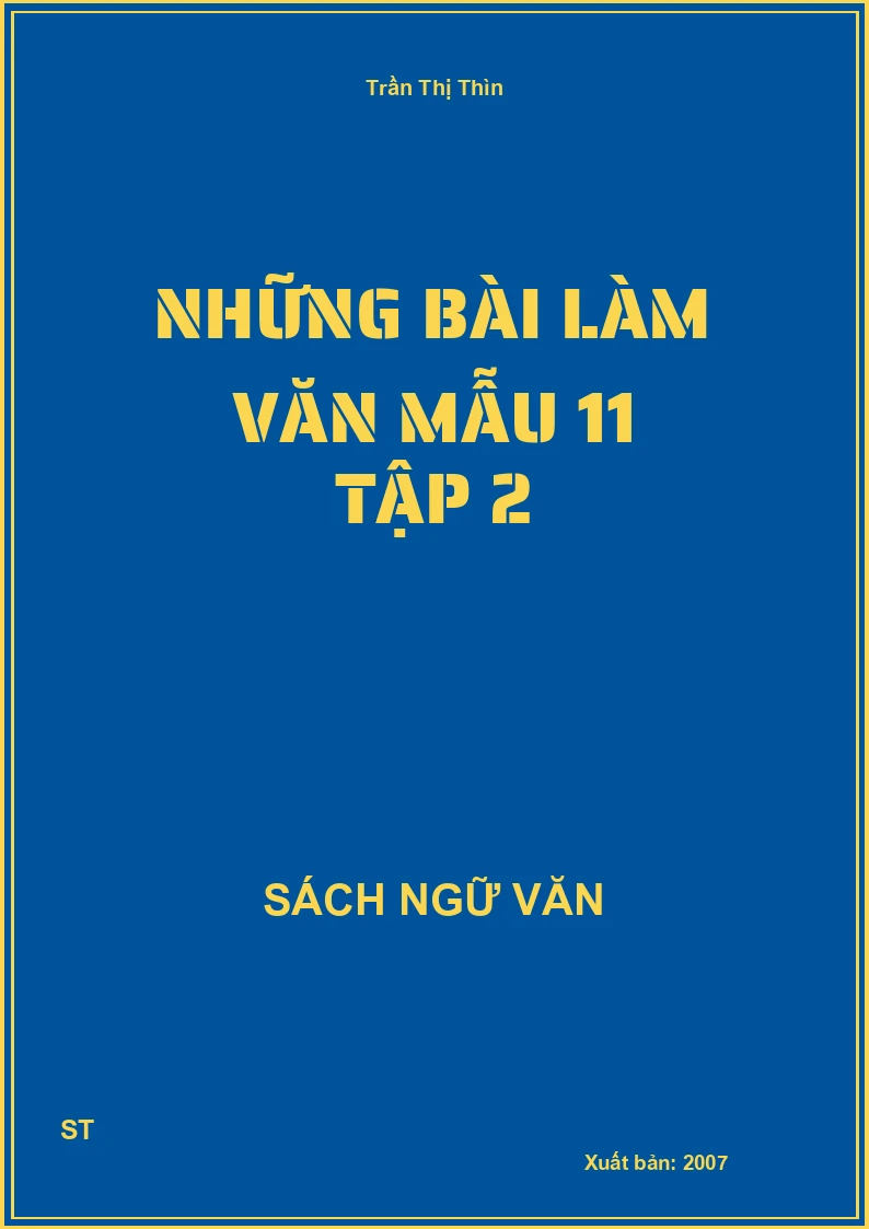 Những bài làm văn mẫu 11 tập 2