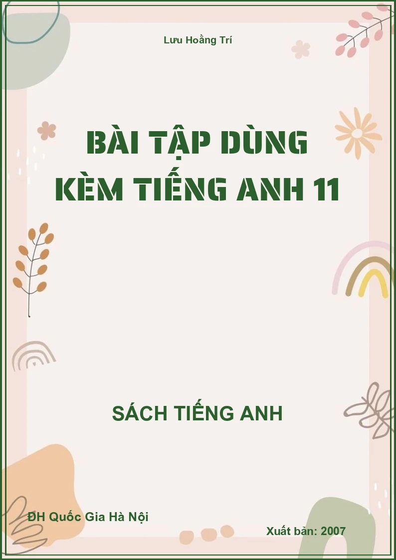 Bài Tập dùng kèm Tiếng Anh 11