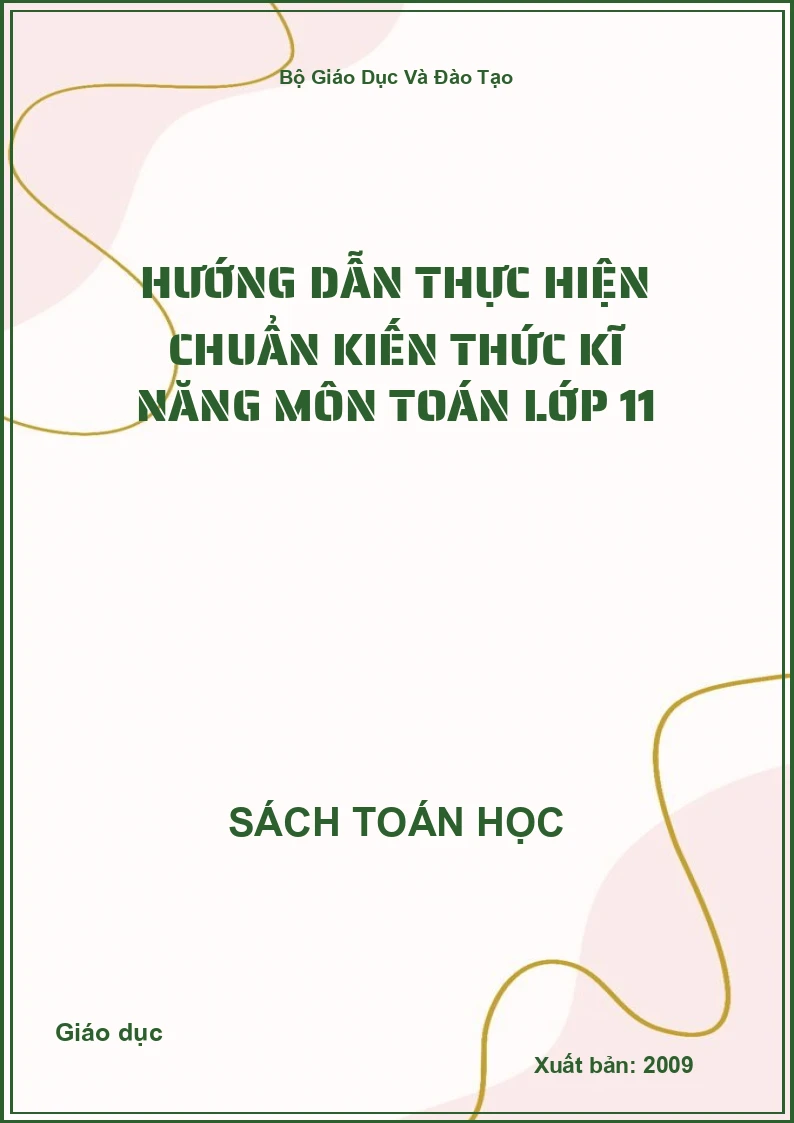 Hướng dẫn thực hiện chuẩn kiến thức kĩ năng môn Toán lớp 11