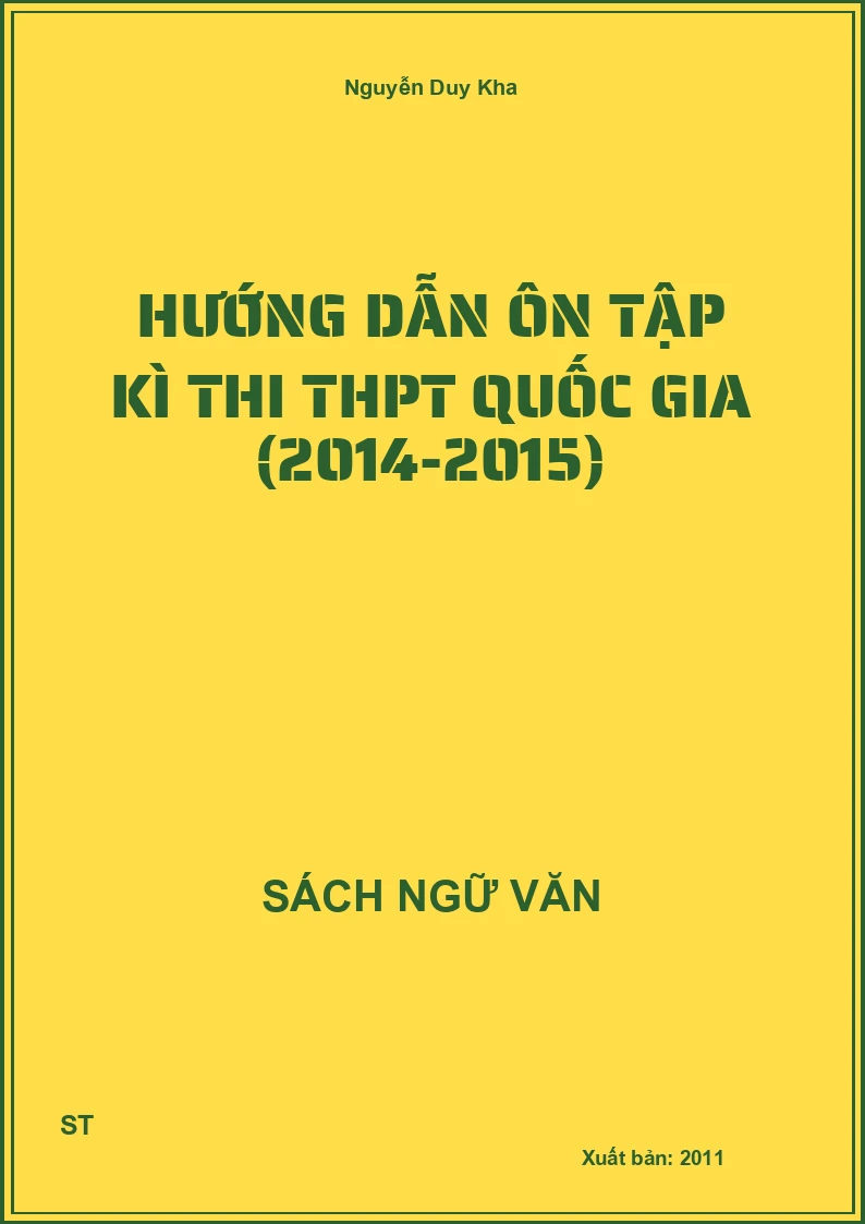 Hướng dẫn ôn tập kì thi THPT Quốc gia (2014-2015)