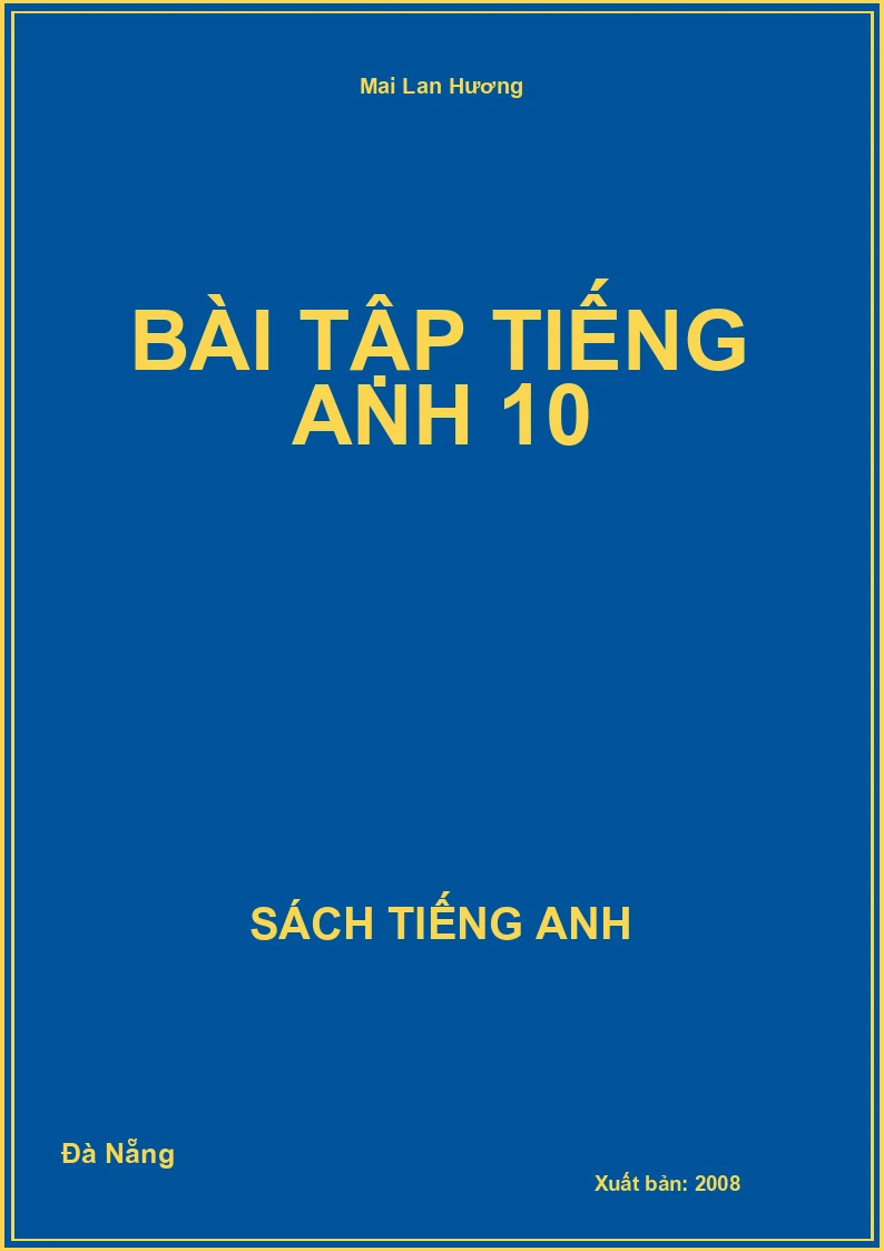 Bài Tập Tiếng Anh 10