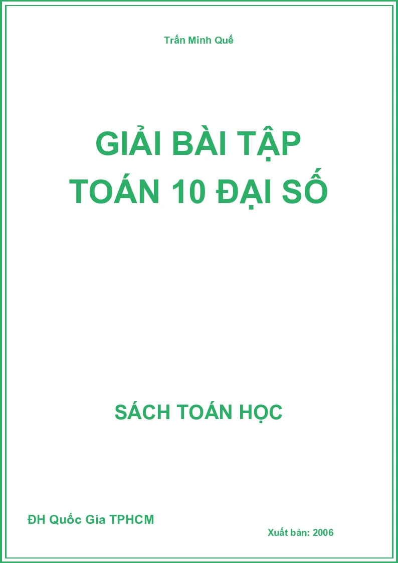 Giải bài tập Toán 10 Đại số
