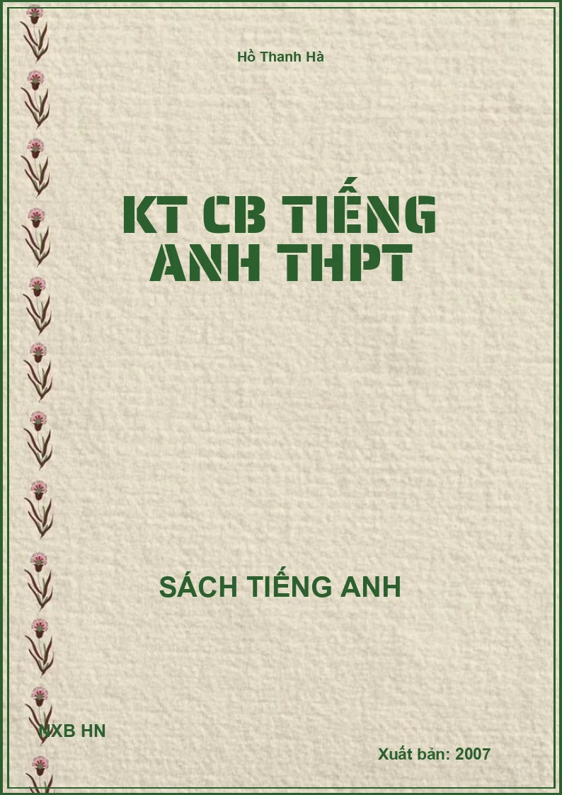 KT CB Tiếng Anh THPT