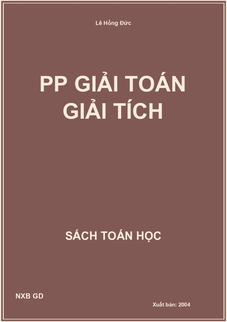 PP giải toán giải tích