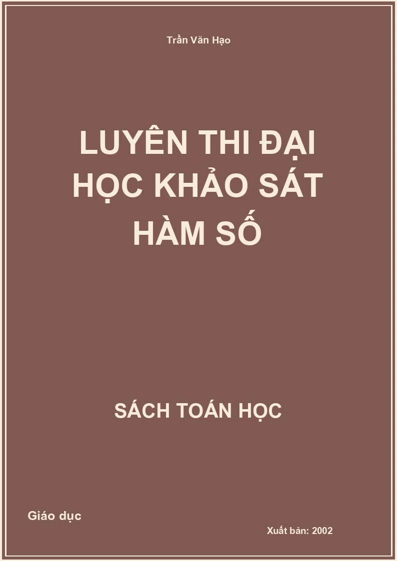 Luyện thi đại học khảo sát hàm số