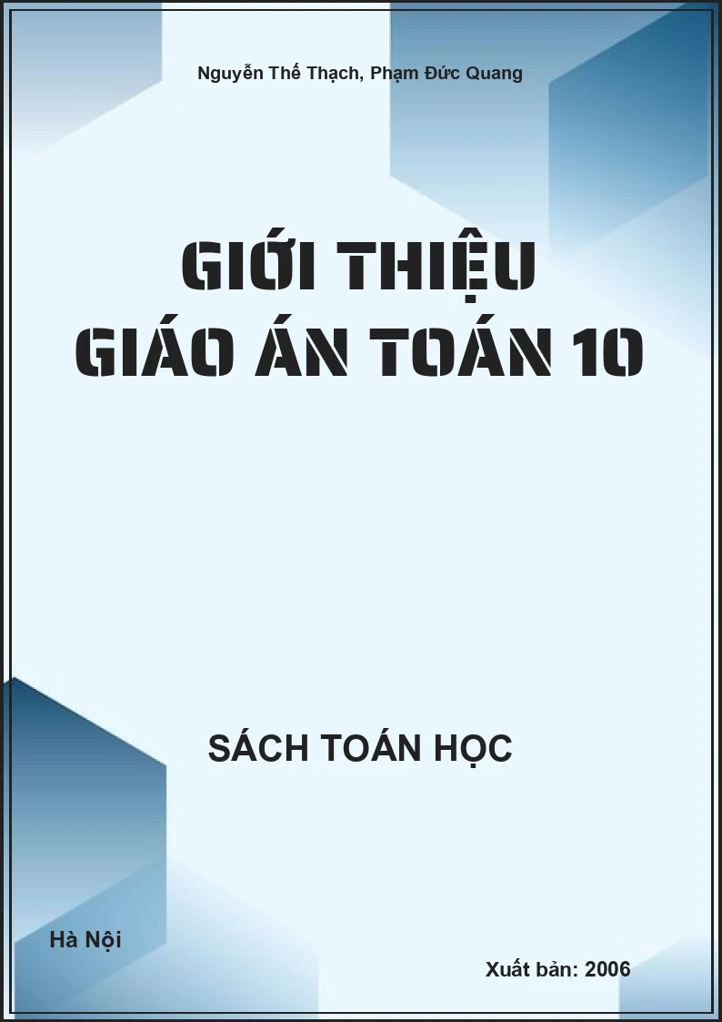 Giới thiệu giáo án Toán 10
