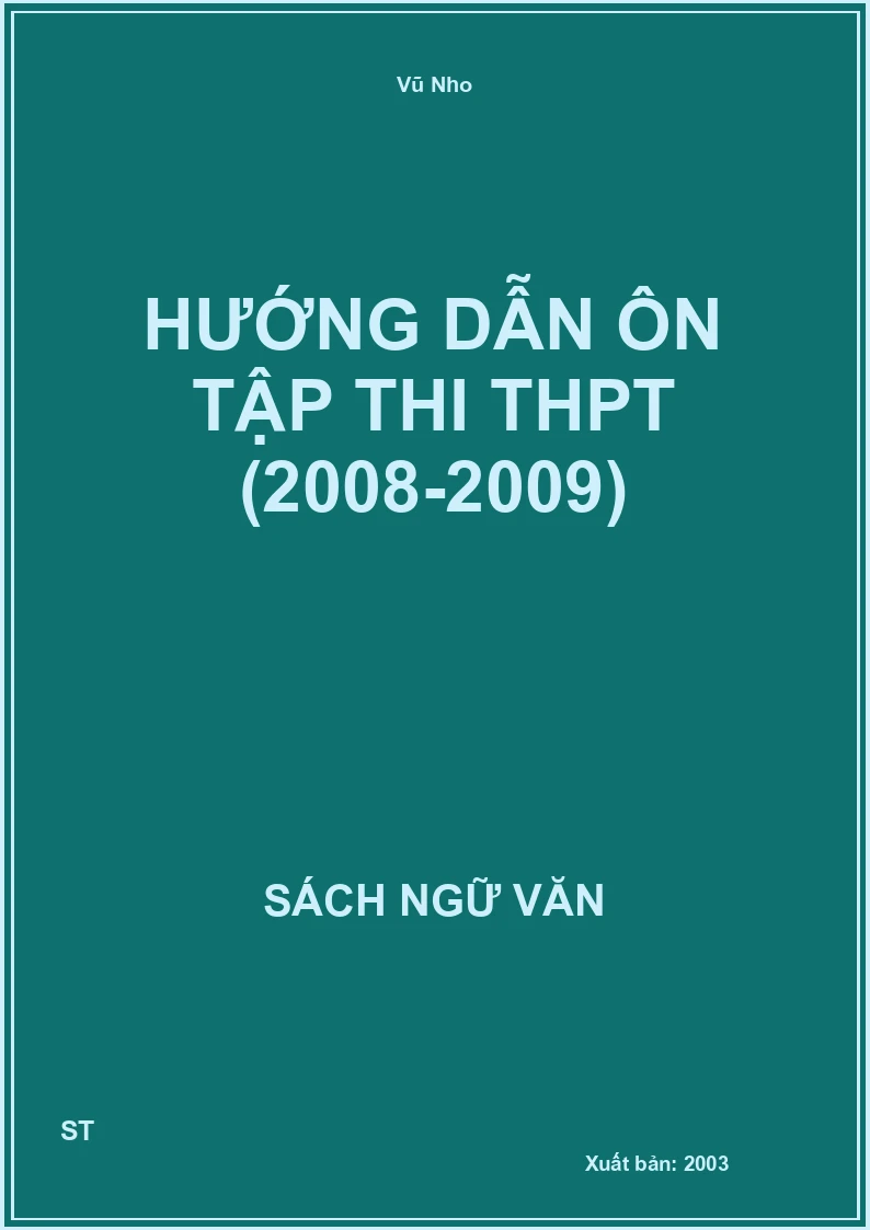 Hướng dẫn ôn tập thi THPT (2008-2009)