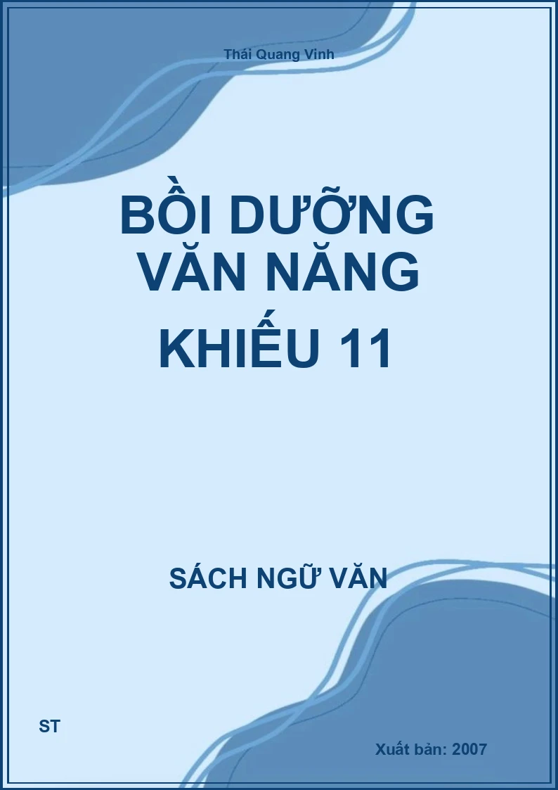 Bồi dưỡng văn năng khiếu 11