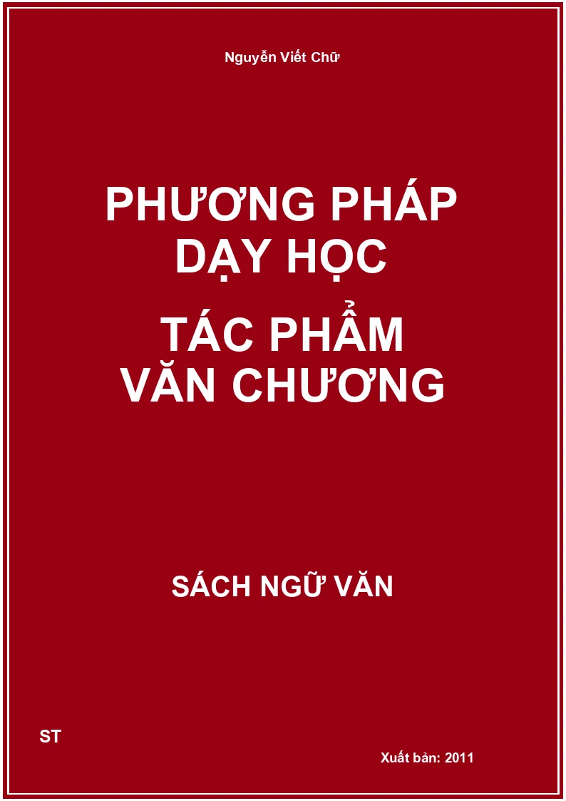 Phương pháp dạy học tác phẩm văn chương