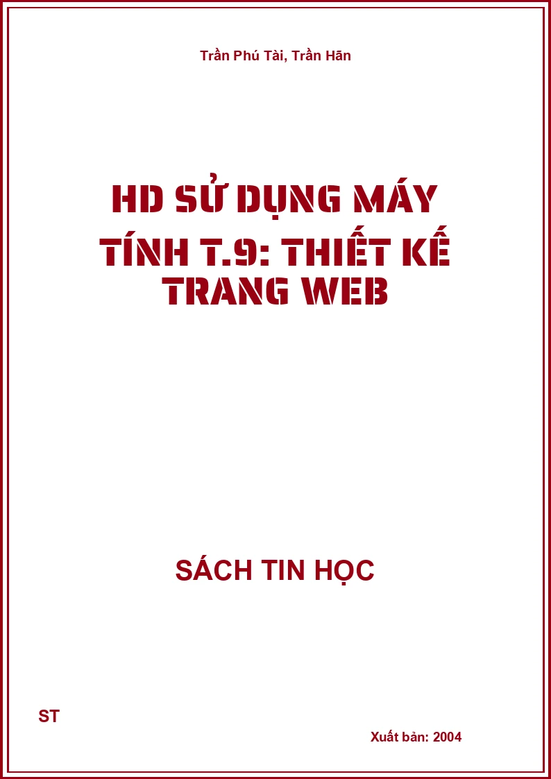 HD sử dụng máy tính T.9: Thiết kế trang Web