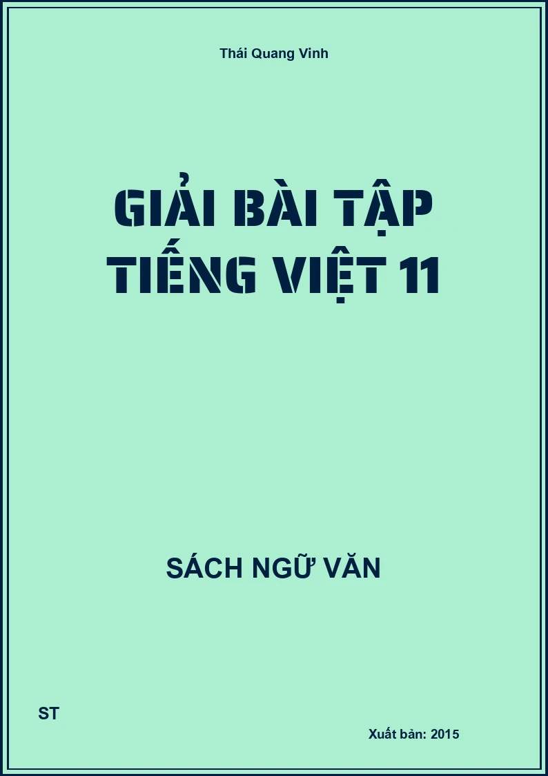 Giải bài tập Tiếng Việt 11