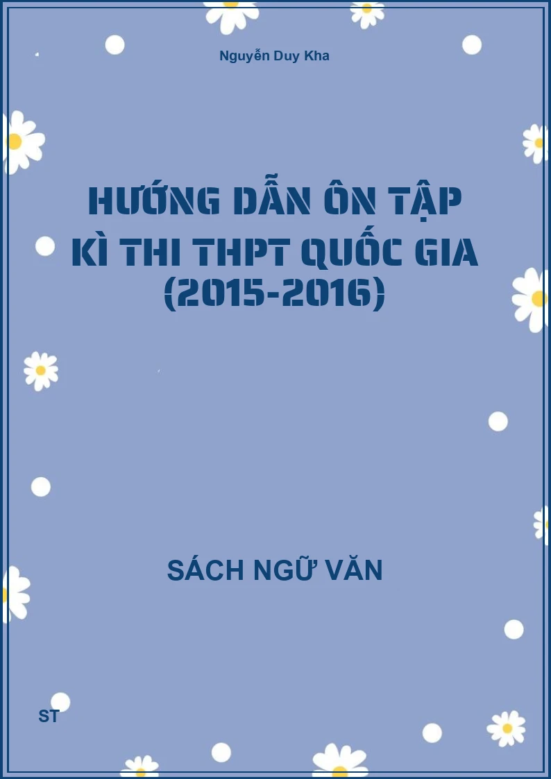 Hướng dẫn ôn tập kì thi THPT Quốc gia (2015-2016)
