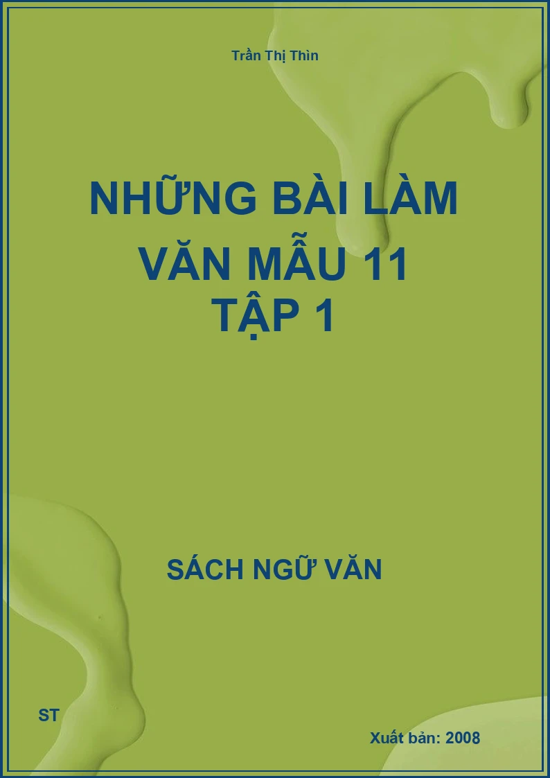 Những bài làm văn mẫu 11 tập 1