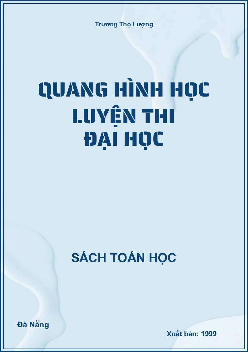 Quang Hình Học Luyện Thi Đại Học