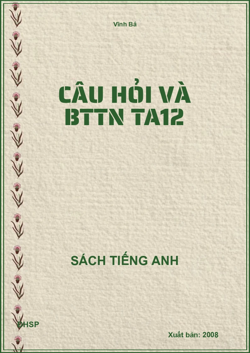 Câu hỏi và BTTN TA12