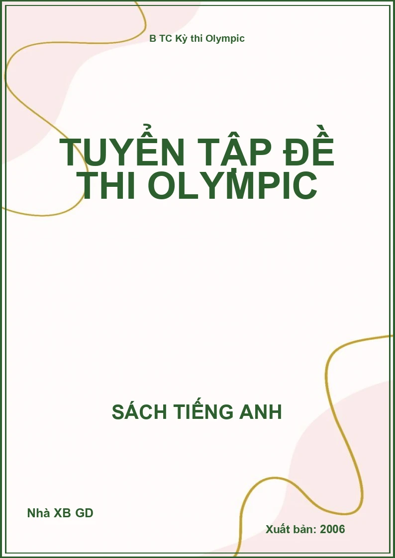 Tuyển tập đề thi Olympic