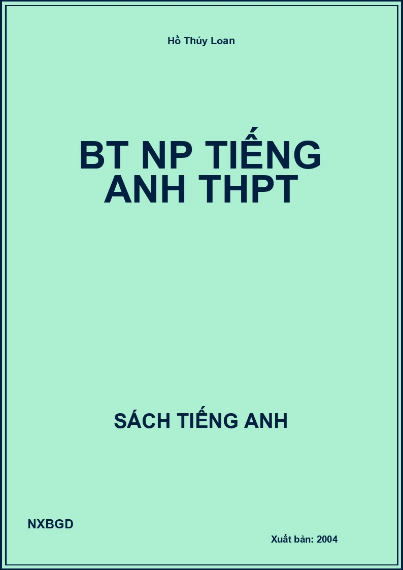 BT NP Tiếng Anh THPT
