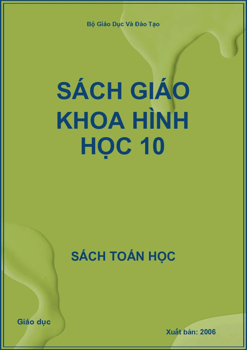 Sách giáo khoa Hình học 10