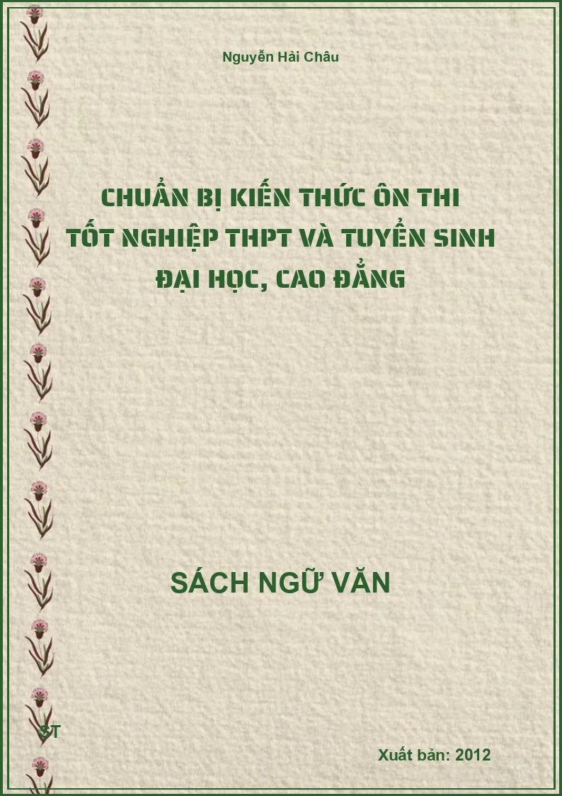 Chuẩn bị kiến thức ôn thi tốt nghiệp THPT và tuyển sinh đại học, cao đẳng