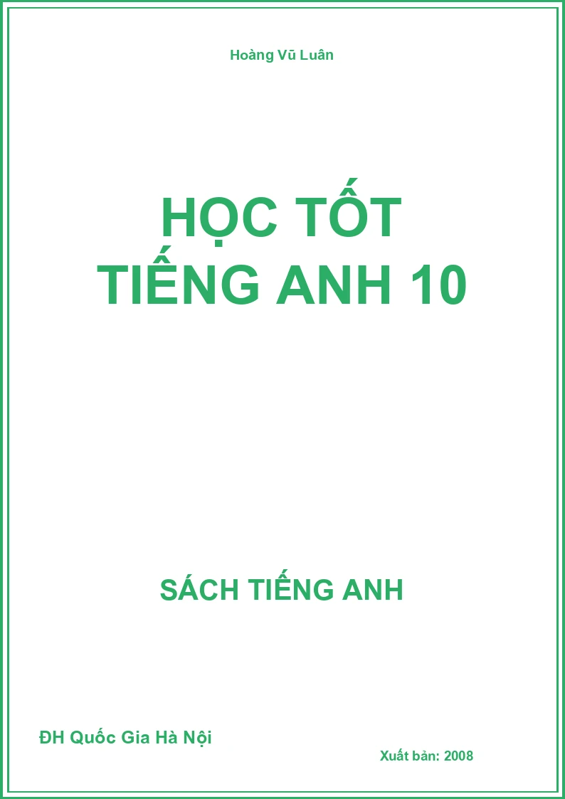 Học tốt Tiếng Anh 10