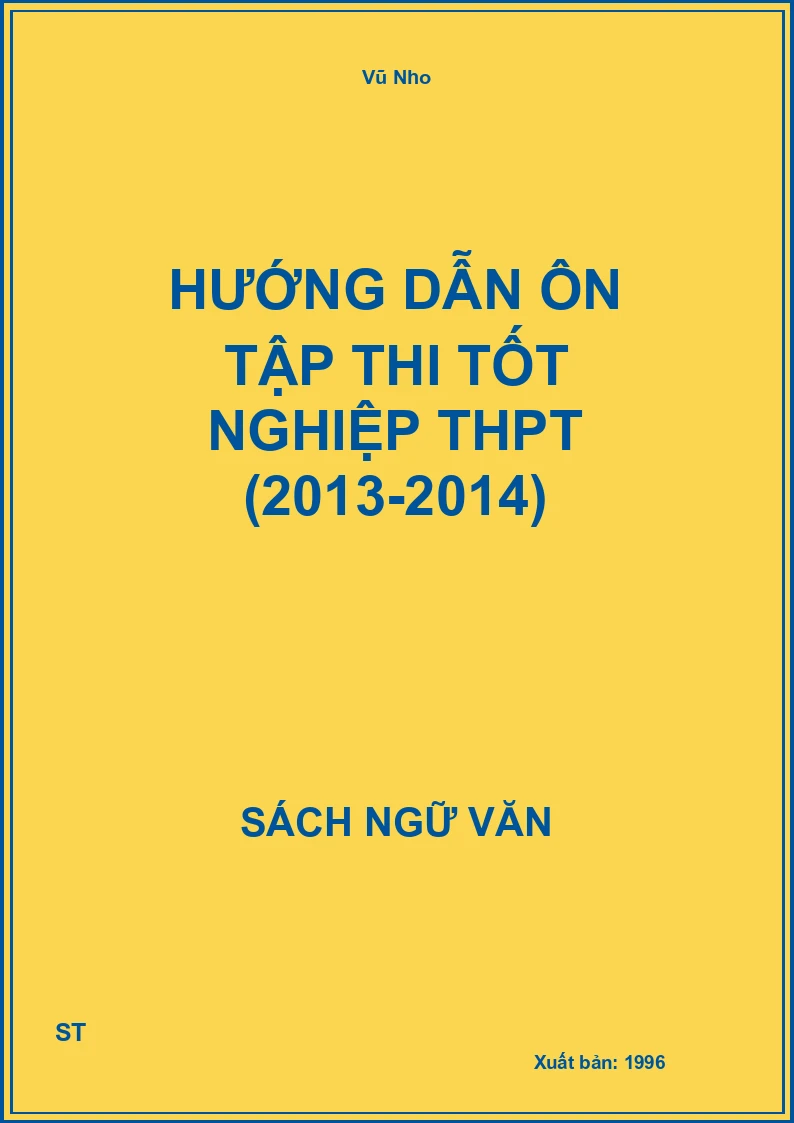 Hướng dẫn ôn tập thi Tốt nghiệp THPT (2013-2014)