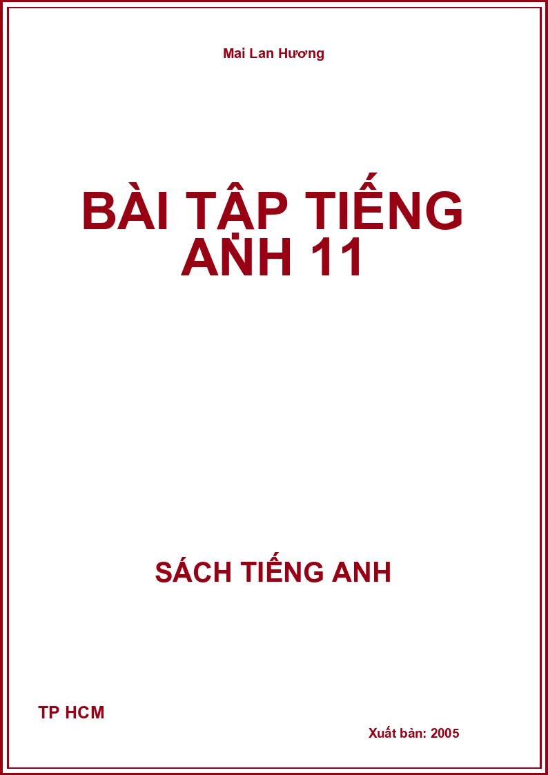 Bài tập Tiếng Anh 11