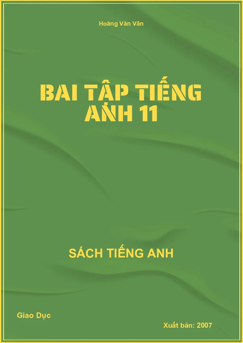 Bài tập Tiếng Anh 11