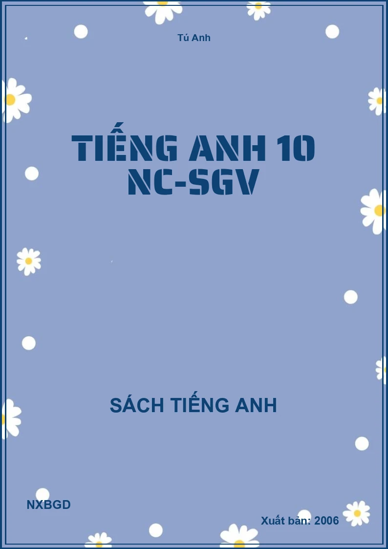 Tiếng Anh 10 NC-SGV