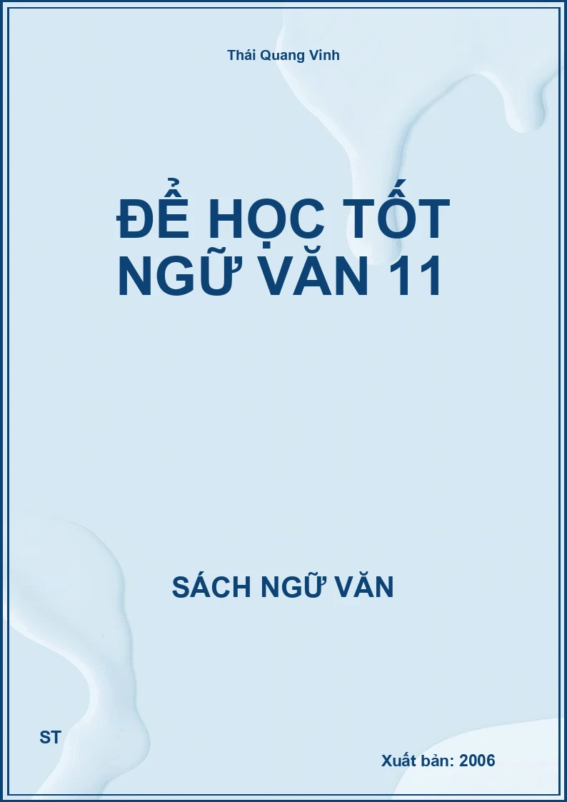Để học tốt Ngữ văn 11