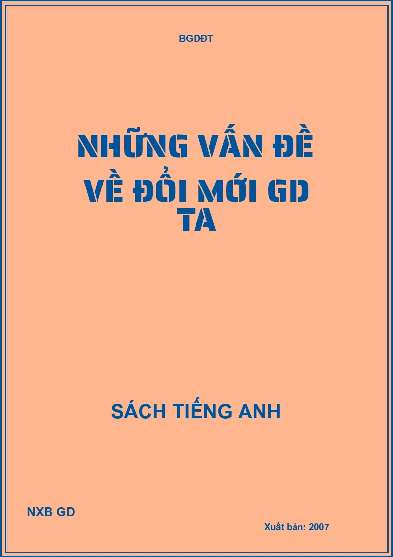 Những vấn đề về đổi mới GD TA