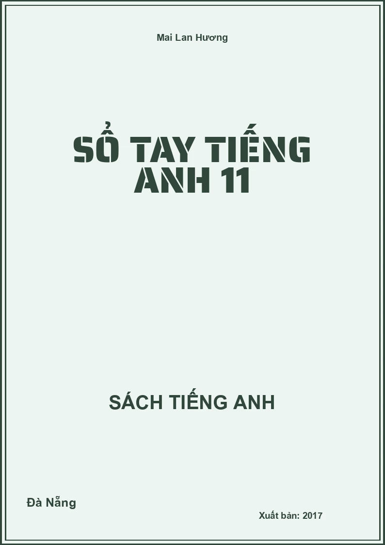 sổ tay Tiếng Anh 11
