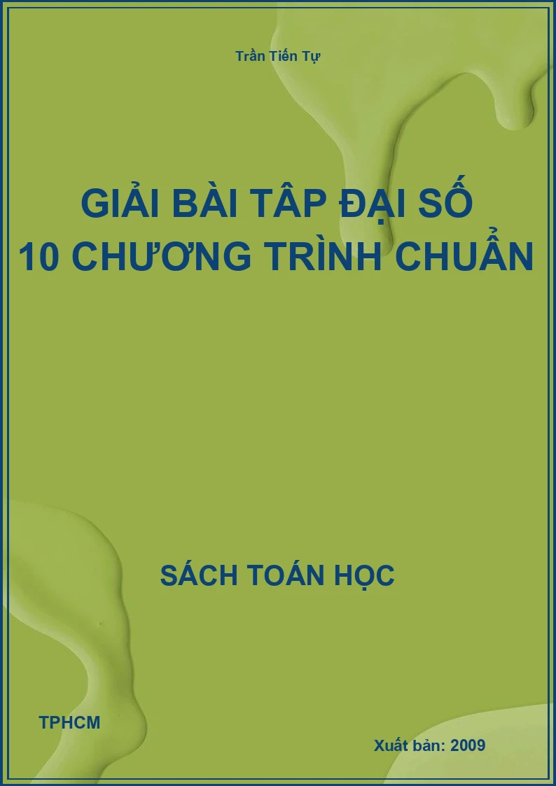 Giải bài tập đại số 10 chương trình chuẩn