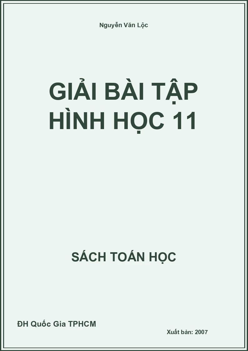 Giải bài tập Hình học 11