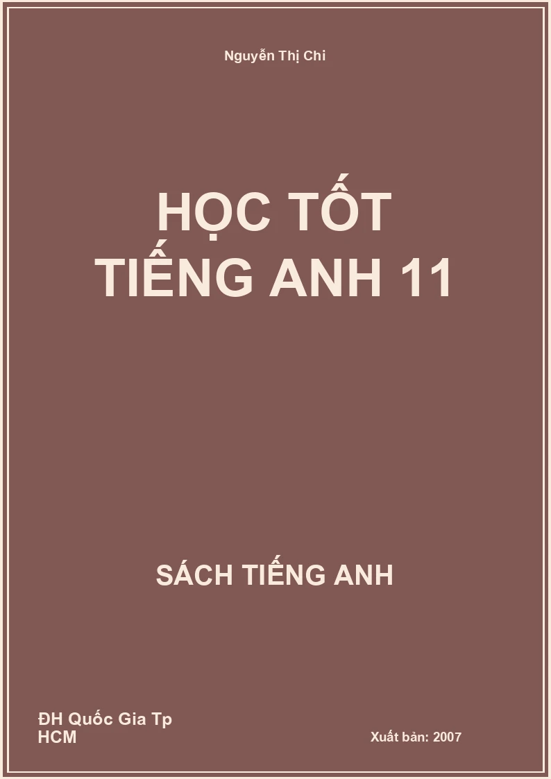 Học tốt Tiếng Anh 11