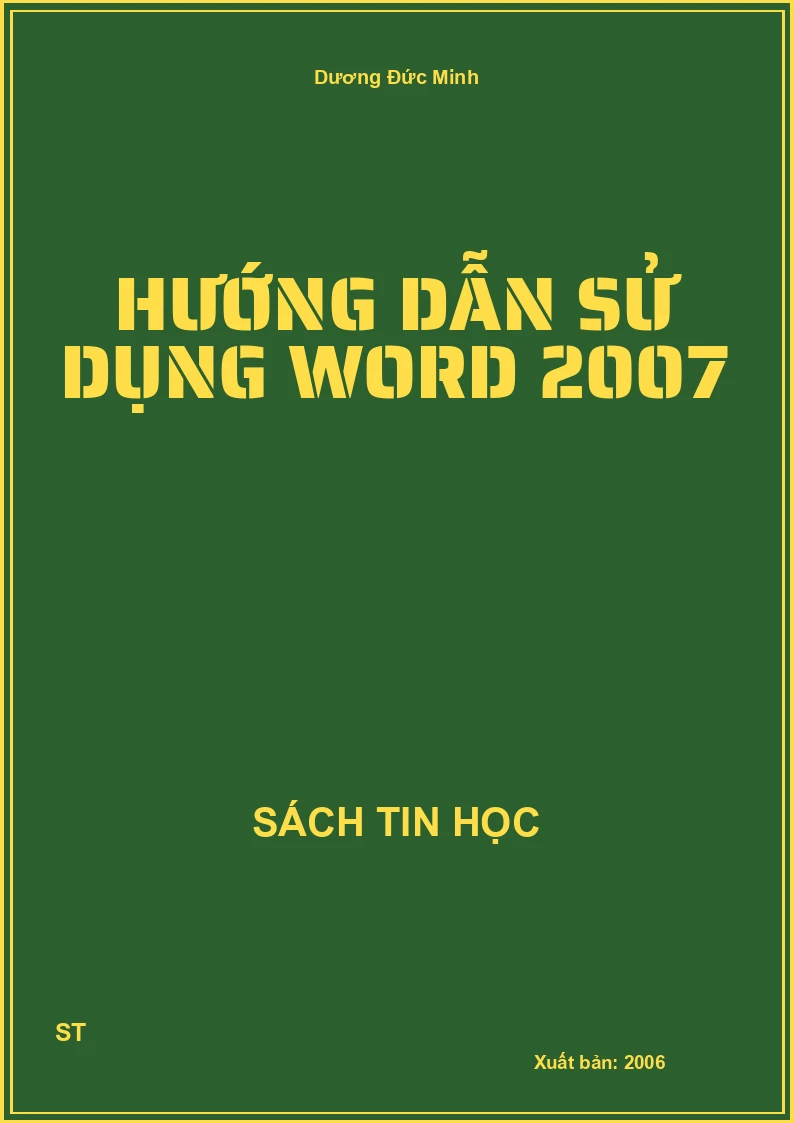 Hướng dẫn sử dụng Word 2007