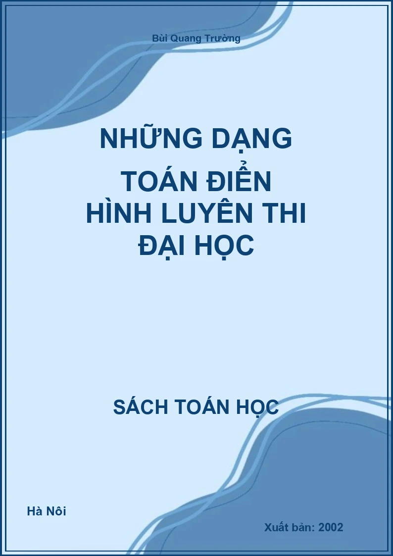Những dạng toán điển hình luyện thi đại học