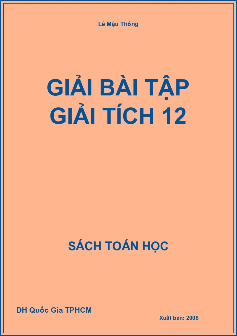 Giải bài tập giải tích 12