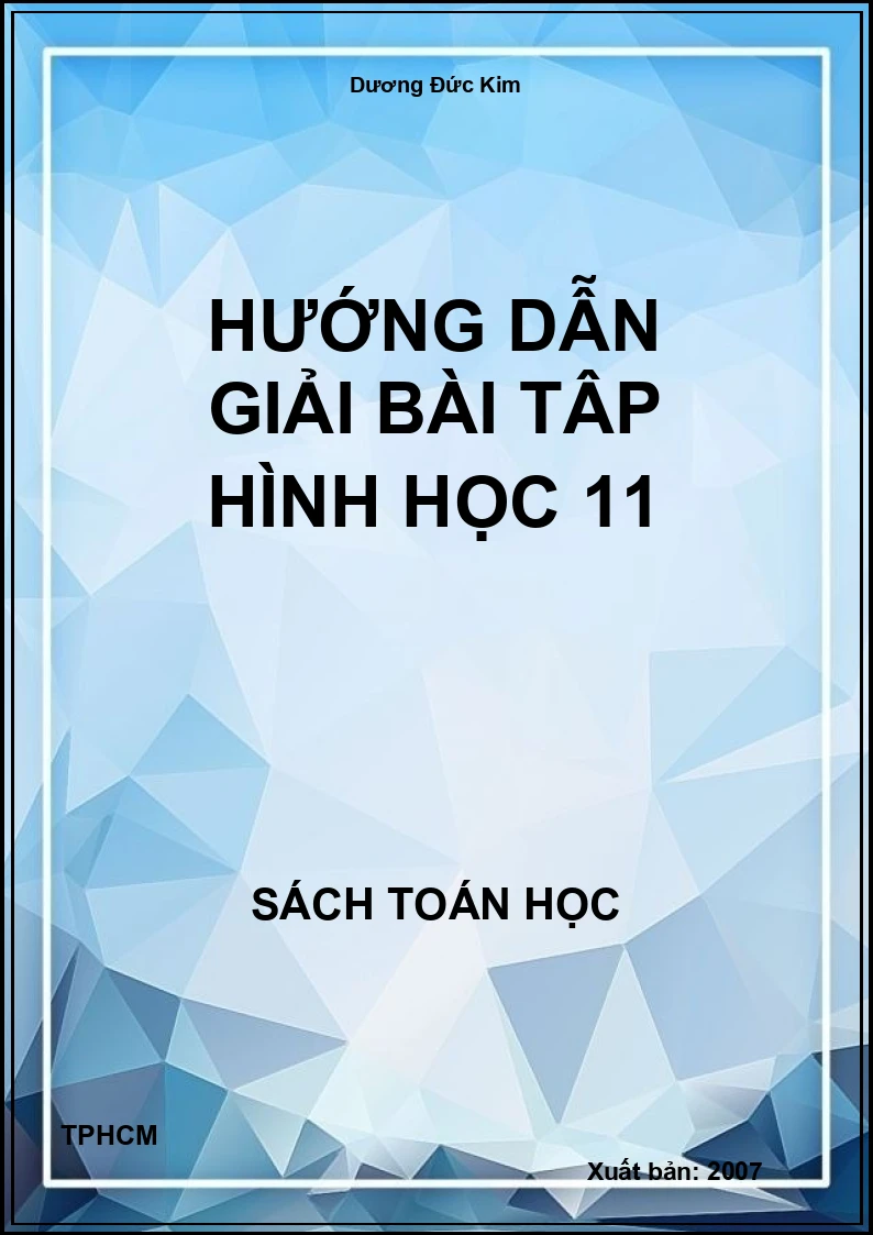 Hướng dẫn giải bài tập hình học 11