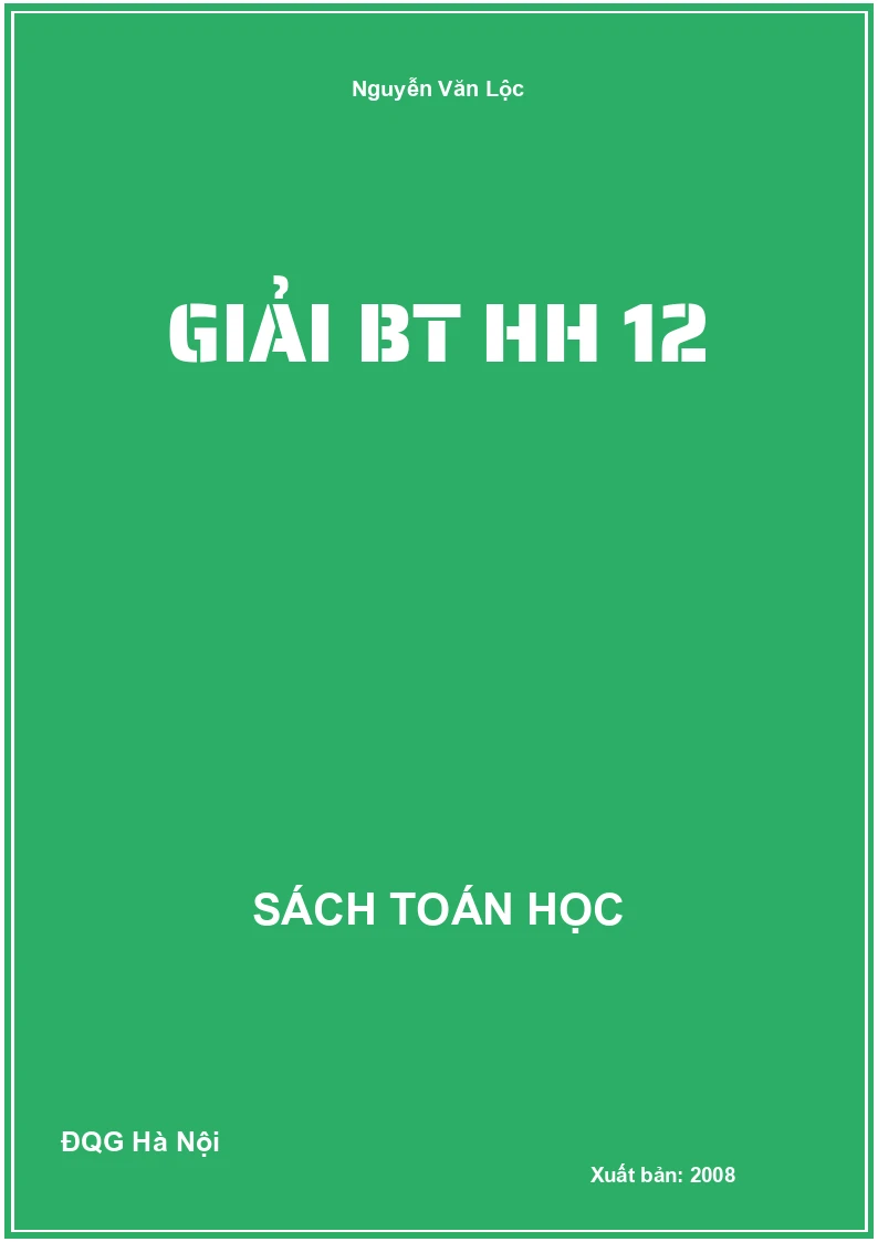 Giải BT HH 12