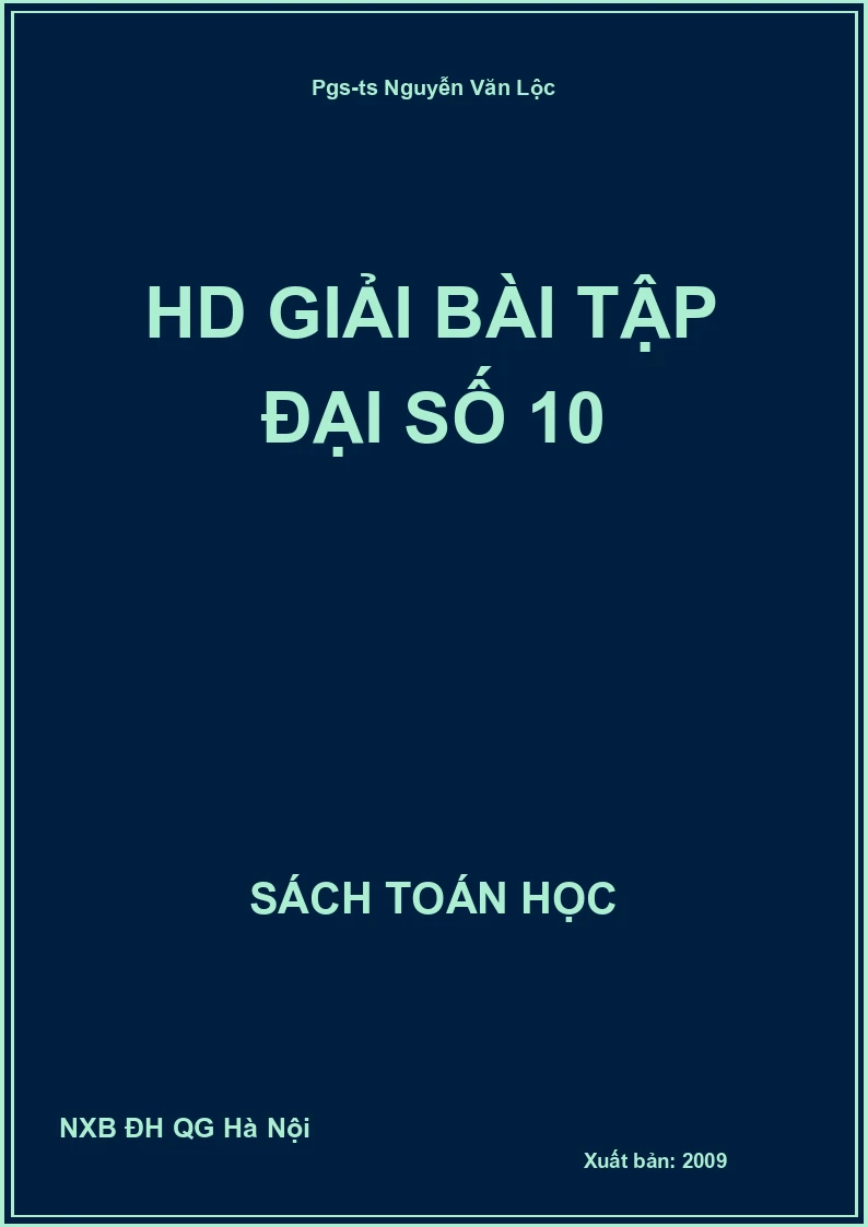 HD giải bài tập đại số 10
