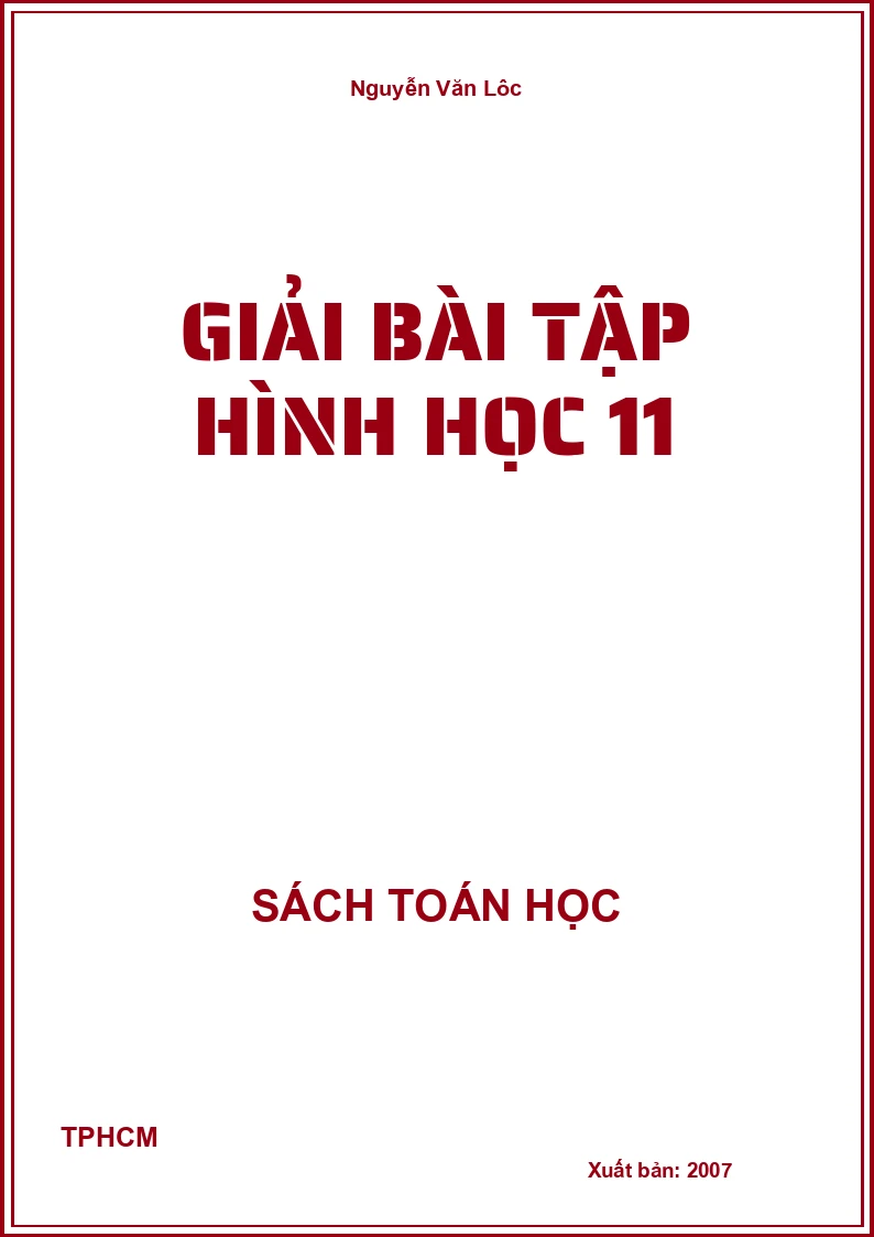 Giải bài tập hình học 11