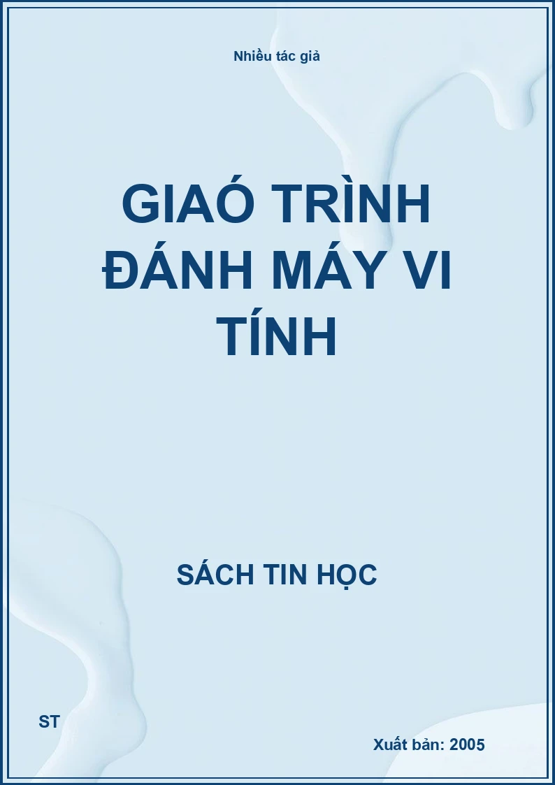 Giaó trình đánh máy vi tính