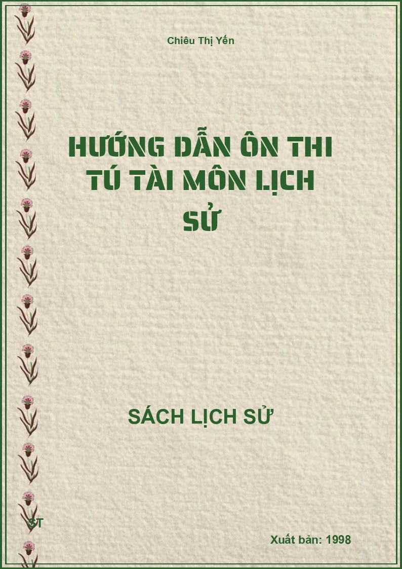 Hướng dẫn ôn thi tú tài môn lịch sử