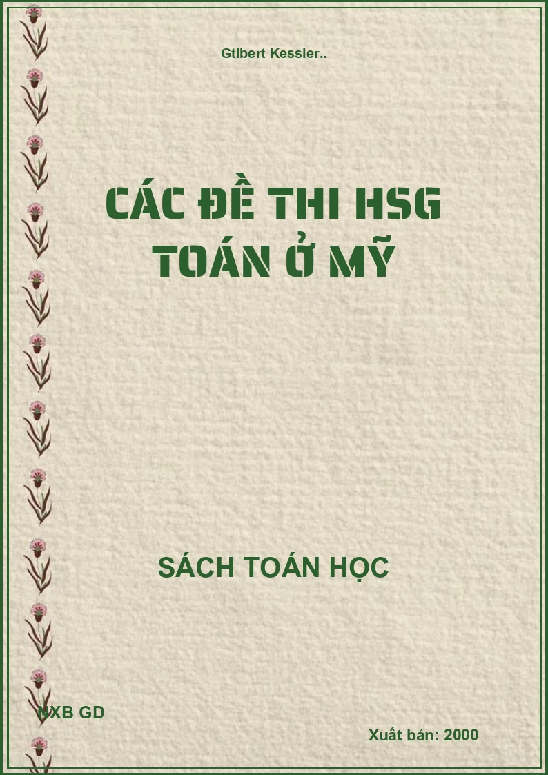 Các đề thi HSG Toán ở Mỹ