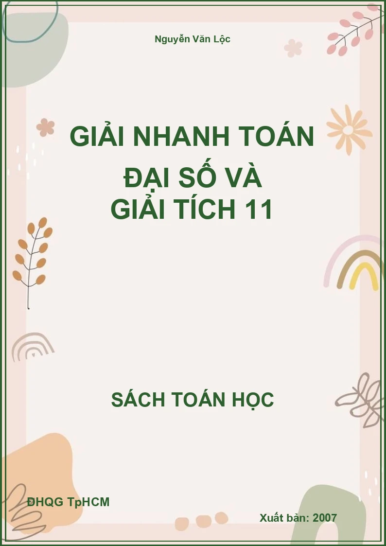Giải Nhanh Toán Đại Số Và Giải Tích 11