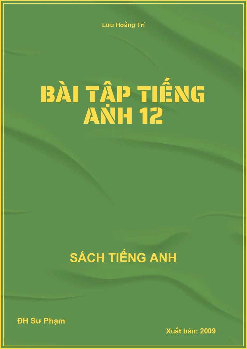 Bài Tập Tiếng Anh 12